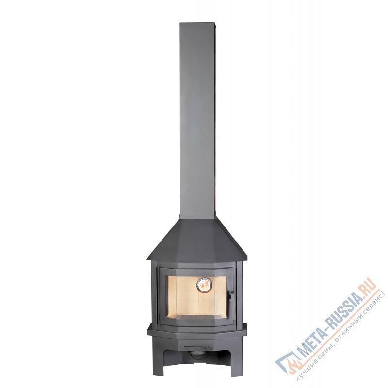 Печь-камин Экокамин МЮНХЕН пристенно-угловой КОМПАКТ графит (PKN174КG)