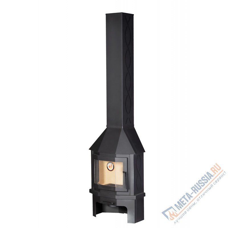 Печь-камин Экокамин МЮНХЕН пристенно-угловой КОМПАКТ черный (PKN174К)