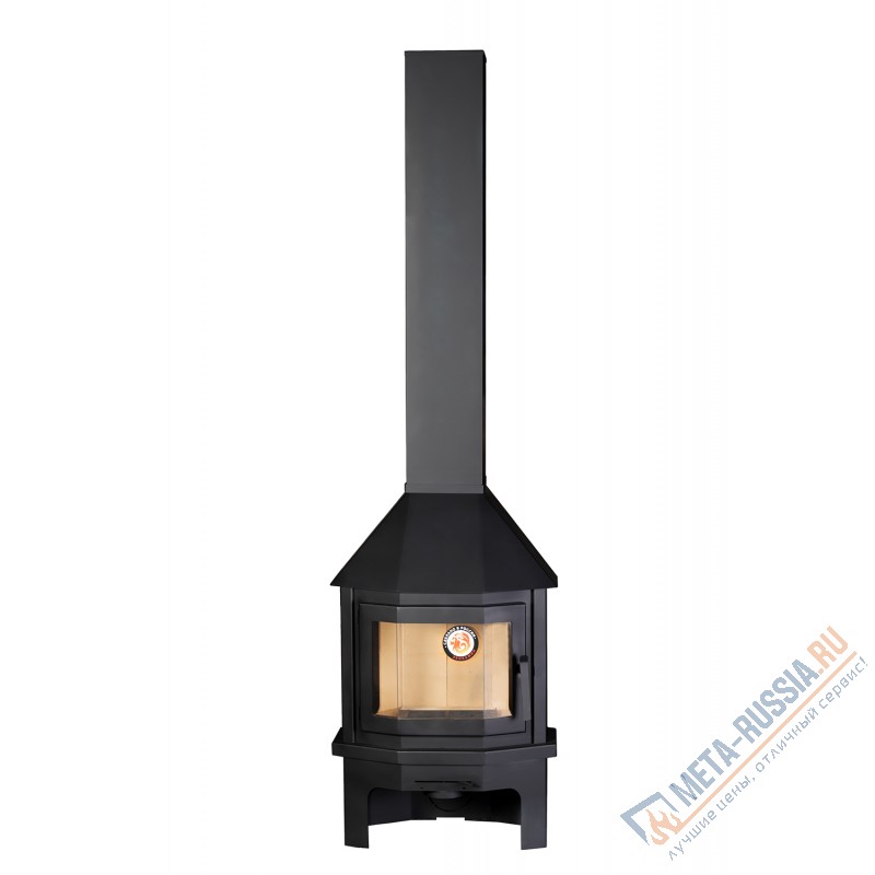 Печь-камин Экокамин МЮНХЕН пристенно-угловой КОМПАКТ черный (PKN174К)