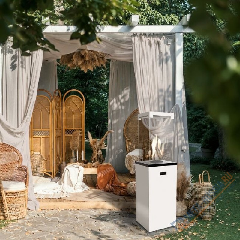 Газовый нагреватель Kratki PATIO/LIGHT, белая сталь