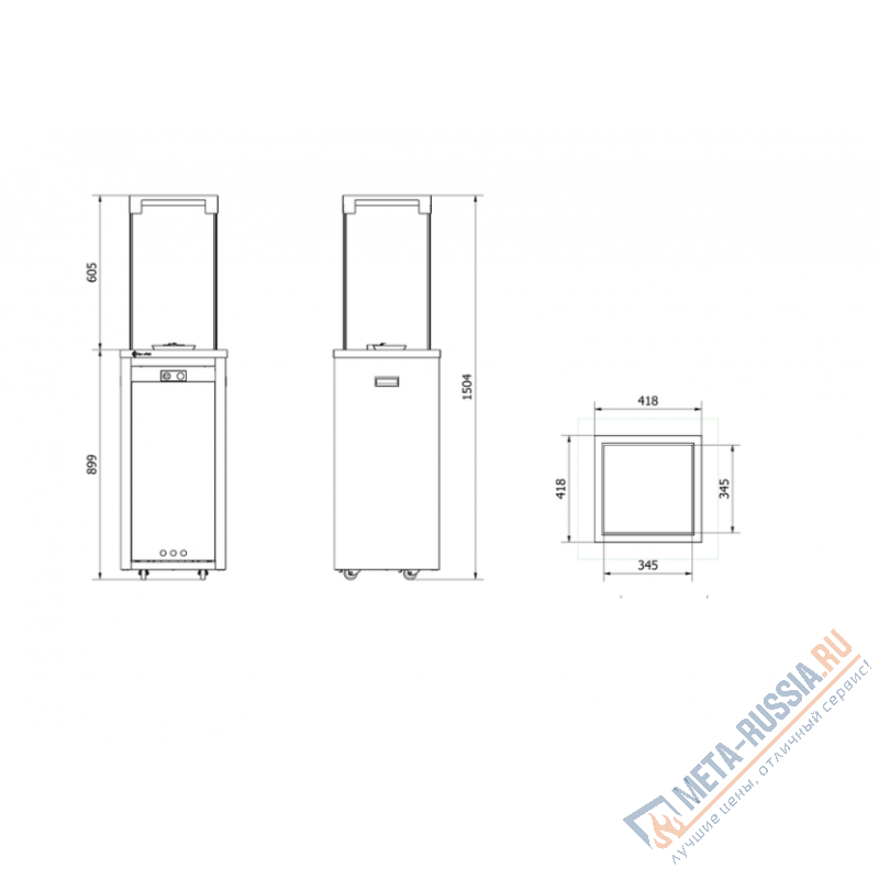 Газовый нагреватель Kratki PATIO/LIGHT, белая сталь