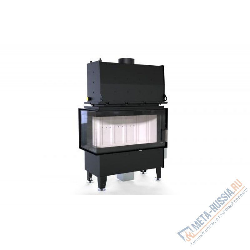 Каминная топка  DEFRO HOME RIVA ME BL SHORT, 907/465/482 мм, угловое стекло слева, с водяным контуром