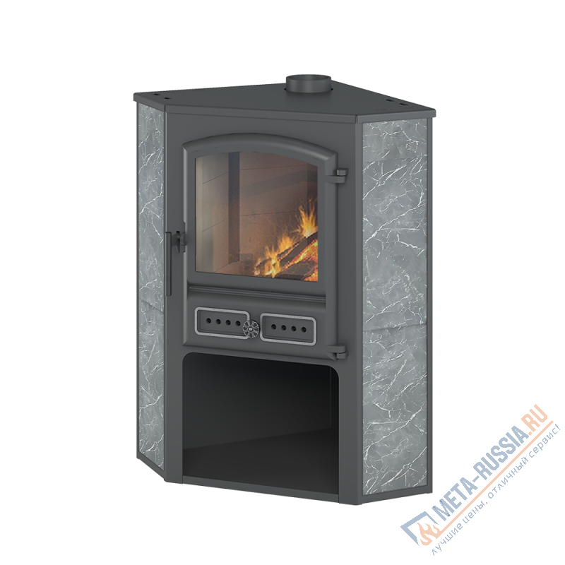 Печь-камин Везувий ЭТНА (БКД) угловой Талькохлорит