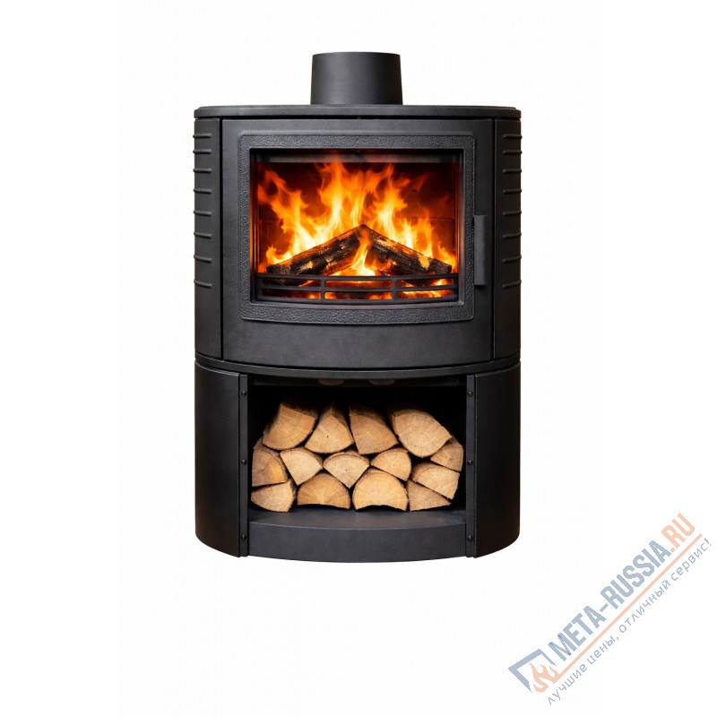 Печь-камин чугунная FireBird Puma с дровником 9 кВт, d=150, до 90 кв.м