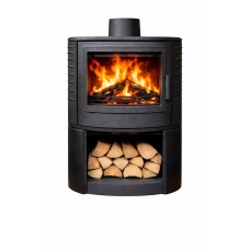 Печь-камин чугунная FireBird Puma с дровником 9 кВт, d=150, до 90 кв.м