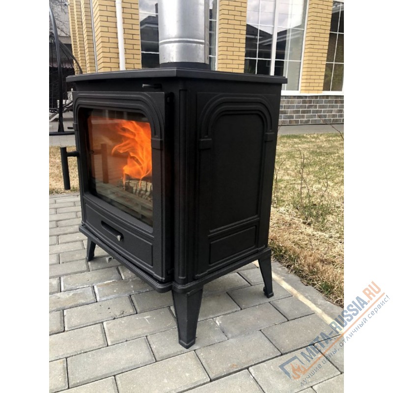 Печь-камин чугунная FireBird Dog 10 кВт, d=150, до 100 кв.м