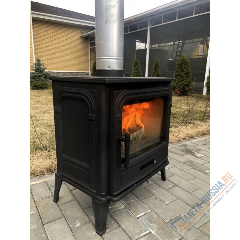 Печь-камин чугунная FireBird Dog 10 кВт, d=150, до 100 кв.м