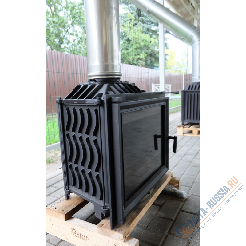 Каминная топка чугунная FireBird Consul 12 кВт, d=150, до 120 кв.м