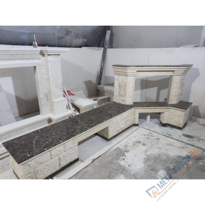 Каминная облицовка Madeira Rome с банкеткой