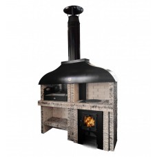 Модуль КДМ Казан+Мангал в облицовке Керма-Берёза