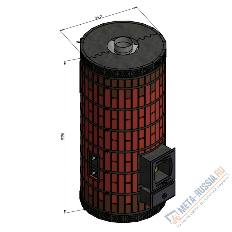 Печь банная КДМ с обращённым пламенем Обращёнка-КДМ в Талькохлорите
