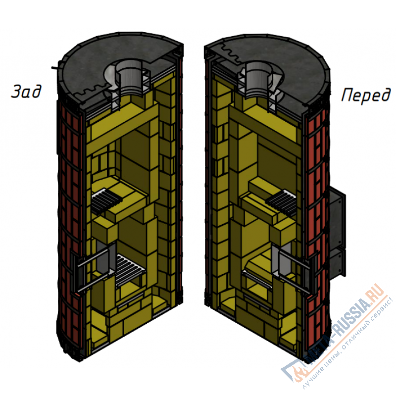 Печь банная КДМ с обращённым пламенем Обращёнка-КДМ в Талькохлорите