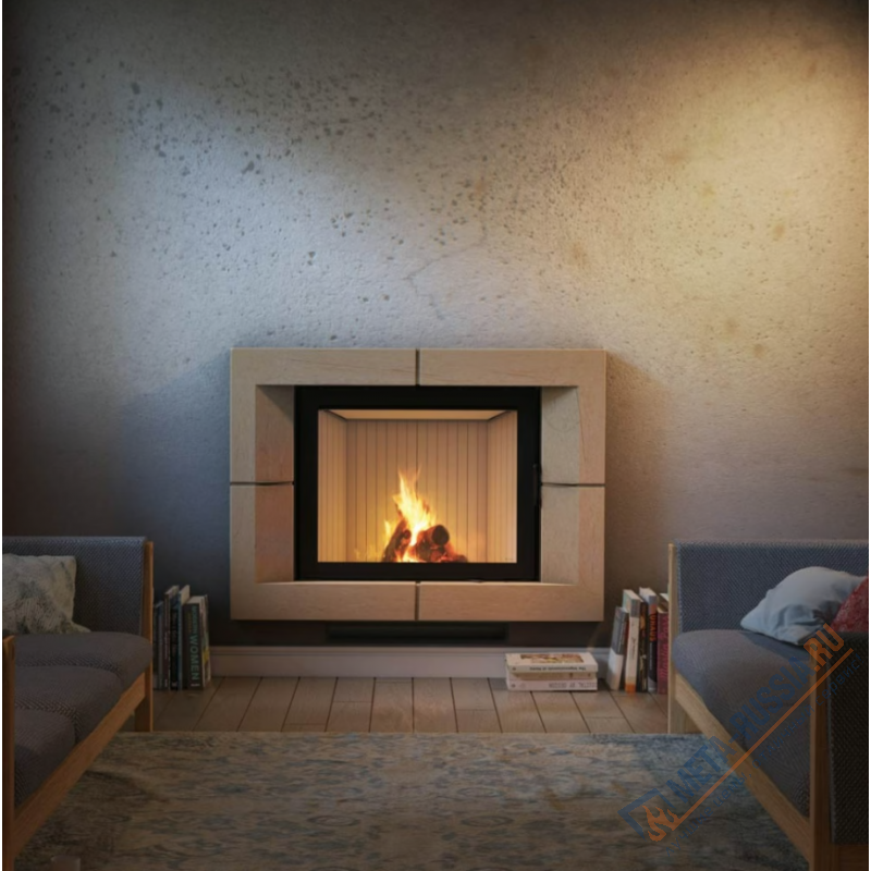 Каминная топка Kratki Nadia/10 черная футеровка