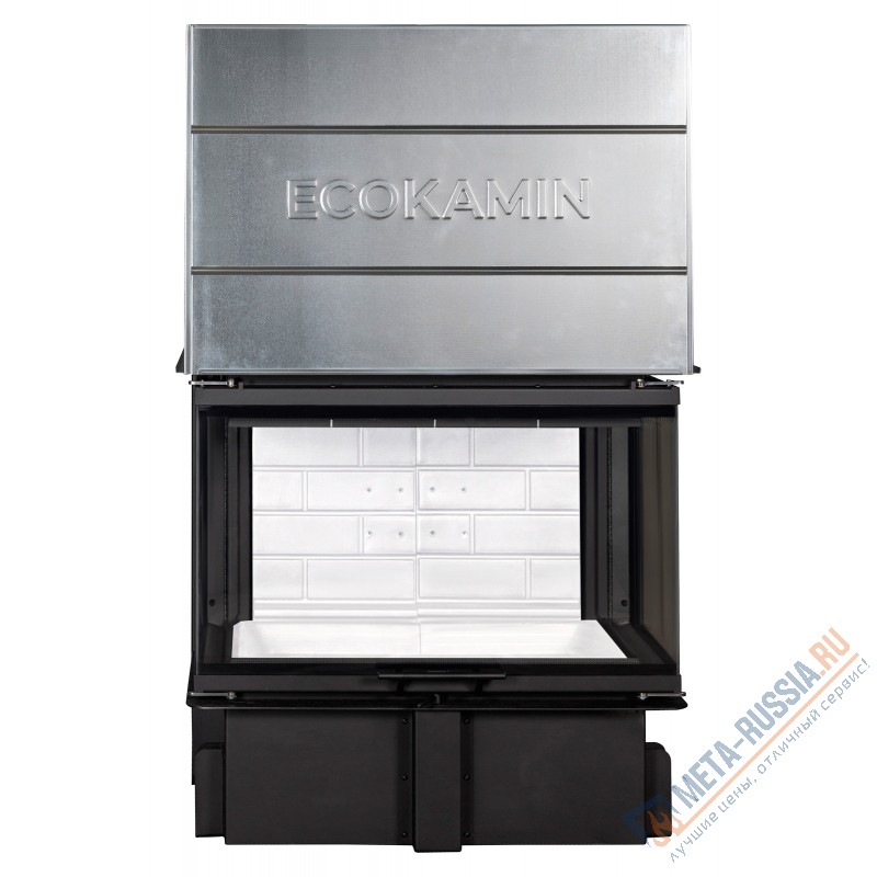 Каминная топка Экокамин ДЕЛЬТА 800 P три стекла принтинг подовое горение (TDN800P)