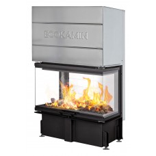 Каминная топка Экокамин ДЕЛЬТА 800 P TDN800P три стекла принтинг подовое горение