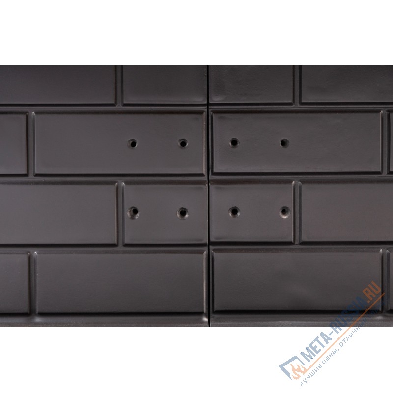 Каминная топка Экокамин ДЕЛЬТА 800 PB три стекла принтинг подовое горение черный шамот (TDN800PB)