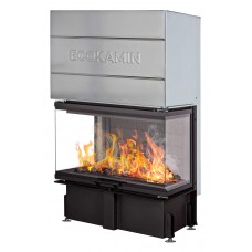 Каминная топка Экокамин ДЕЛЬТА 800 PB TDN800PB три стекла принтинг подовое горение черный шамот Каминная топка Экокамин ДЕЛЬТА 800 PB TDN800PB три стекла принтинг подовое горение черный шамот