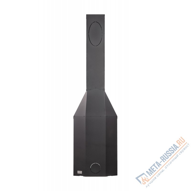 Печь-камин Экокамин Панорама три стекла черный