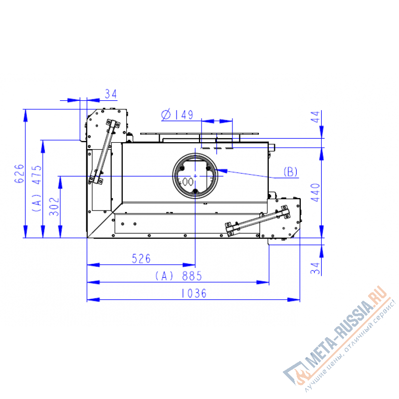 Каминная топка Romotop HEAT R/L 3G L 81.51.40.24