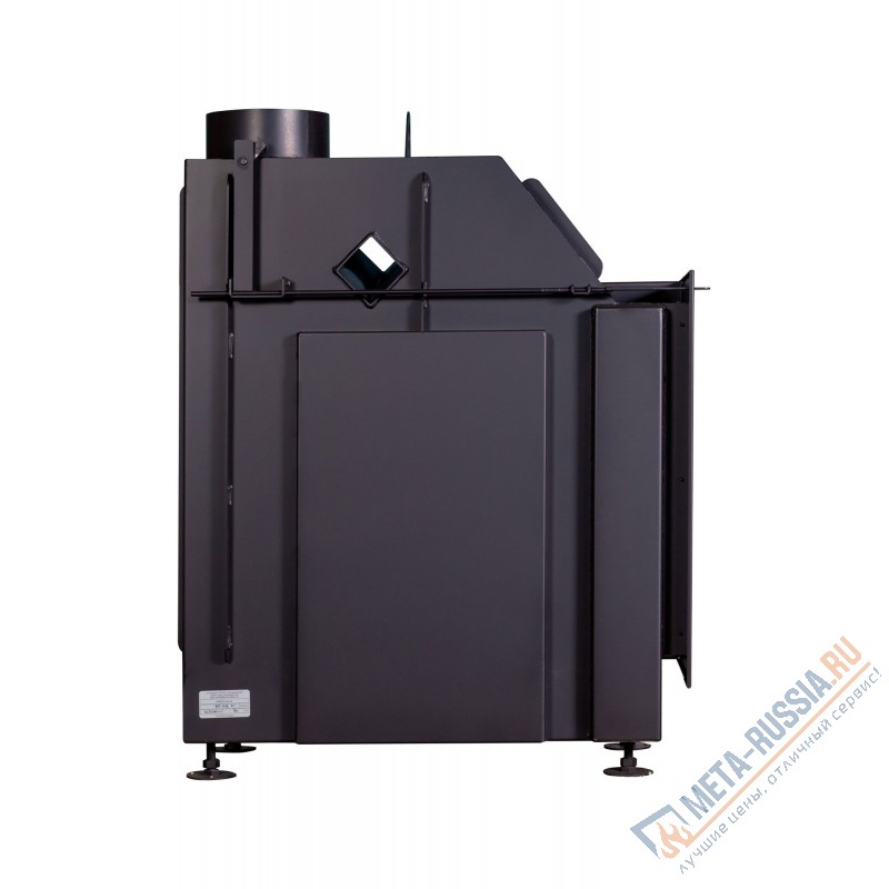 Каминная топка Экокамин Альфа 800 LB два стекла левая черный шамот (TA800LB)