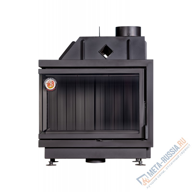 Каминная топка Экокамин Альфа 800 LB два стекла левая черный шамот (TA800LB)