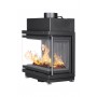 Каминная топка ЭкоКамин Альфа 700 три стекла черный шамот подовая ТА700-3GB