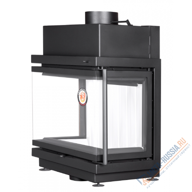 Каминная топка ЭкоКамин Альфа 700 три стекла подовая ТА700-3G