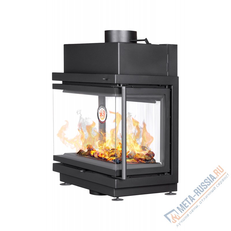 Каминная топка ЭкоКамин Альфа 700 три стекла подовая ТА700-3G