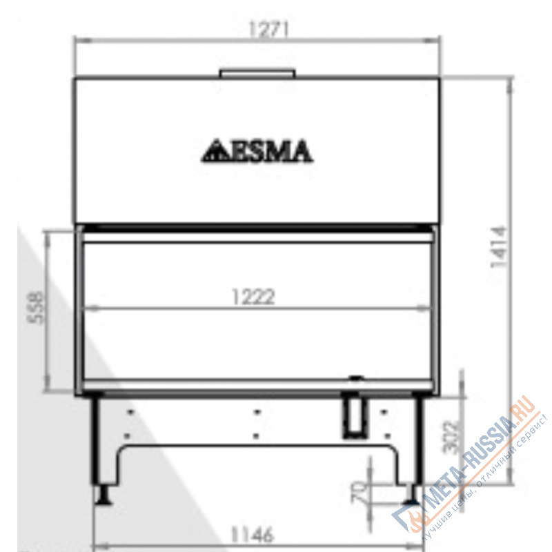 Каминная топка ESMA 3С 120 (40)/54-UP