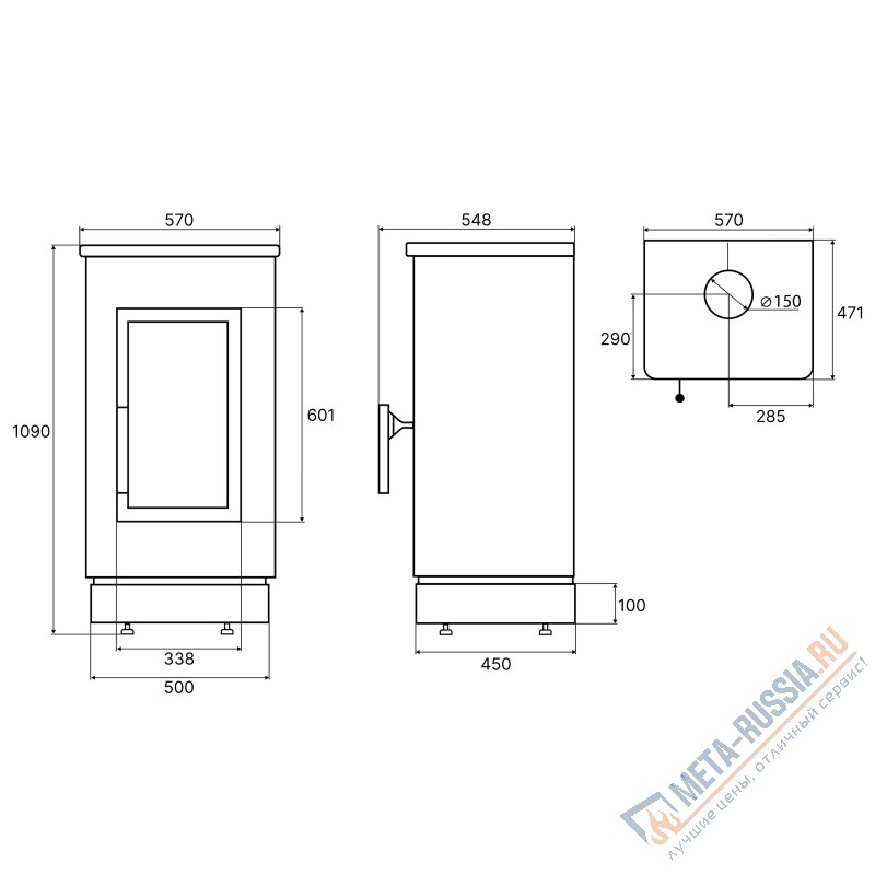 Печь-камин Eysen Space Gray