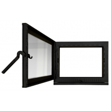 Дверца каминная КУВА Премиум со стеклом