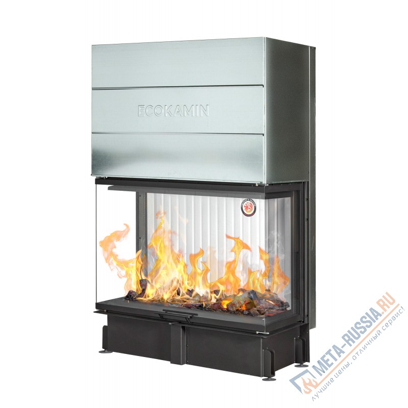 Каминная топка Экокамин Дельта 1200х800х450P три стекла подовая (TDN1200-800P)