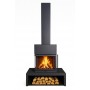 Камин Экокамин МАДРИД на дровнике Гигант центральный подовый KM212CB