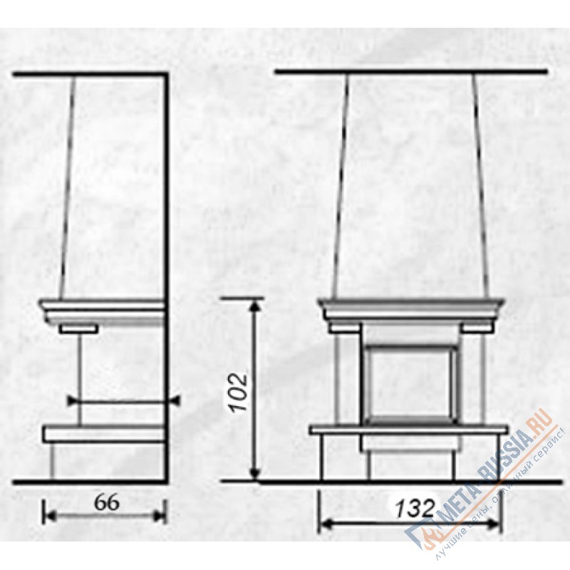 Каминная облицовка Madeira Luisa пристенная