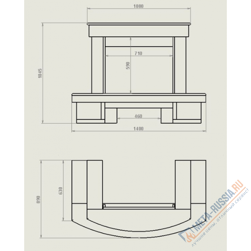 Каминная облицовка Madeira Mirabel пристенная