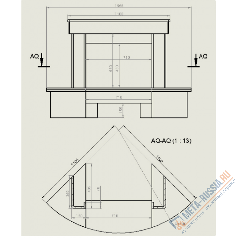 Каминная облицовка Madeira Olimpia угловая