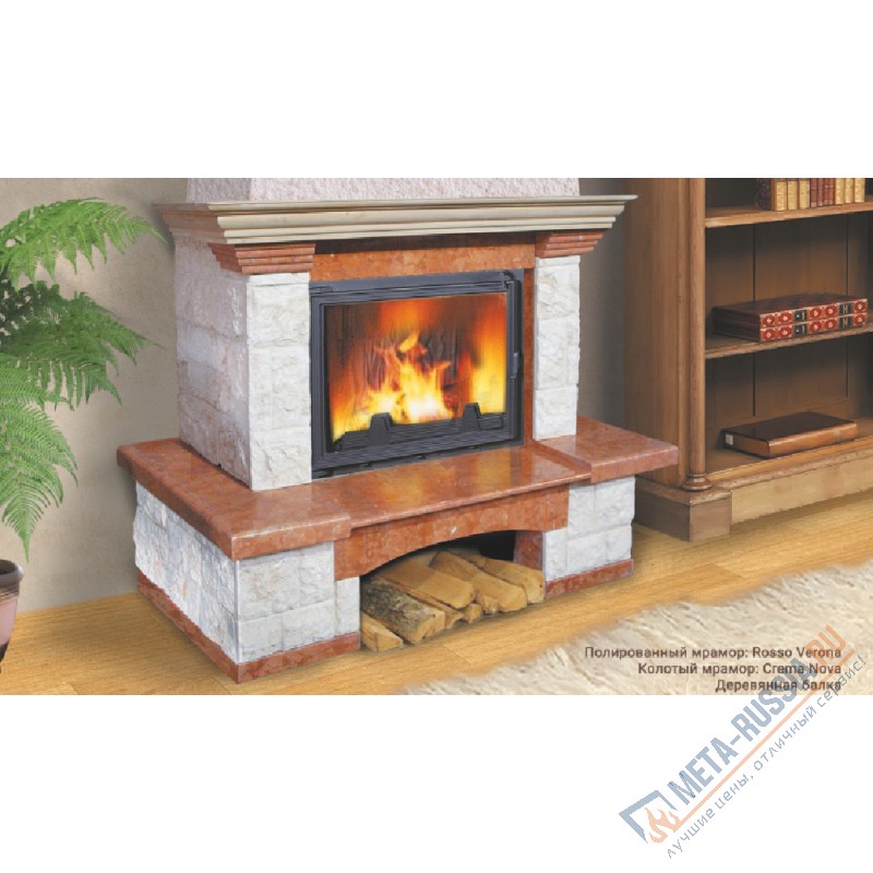 Каминная облицовка Madeira Rosa пристенная