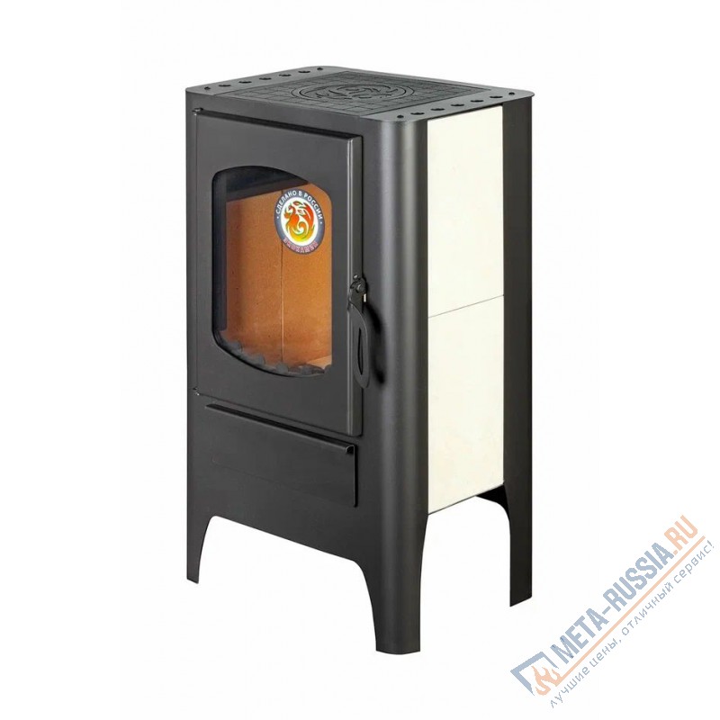 Печь-камин Экокамин Бавария Эко с плитой одна конфорка