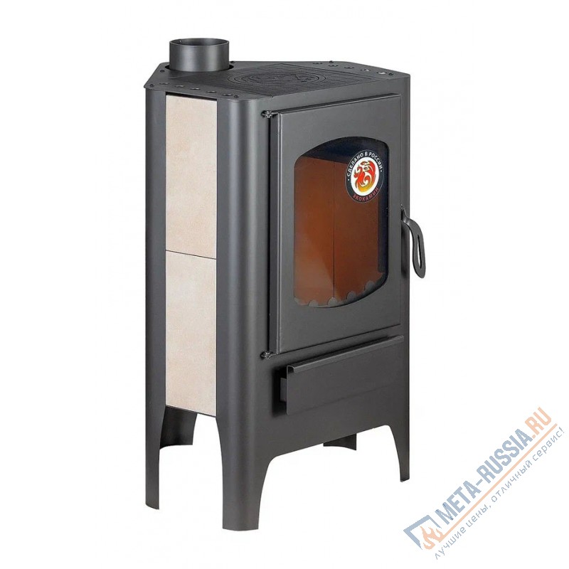 Печь-камин Экокамин Бавария Эко угловая с плитой