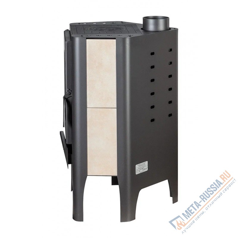 Печь-камин Экокамин Бавария Эко угловая с плитой