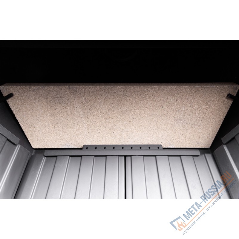 Каминная топка ЭкоКамин Альфа 800KB с контргрузом черный шамот (TA800KB)