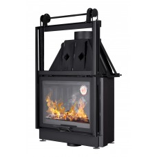 Каминная топка ЭкоКамин Альфа 800KB с контргрузом черный шамот (TA800KB)