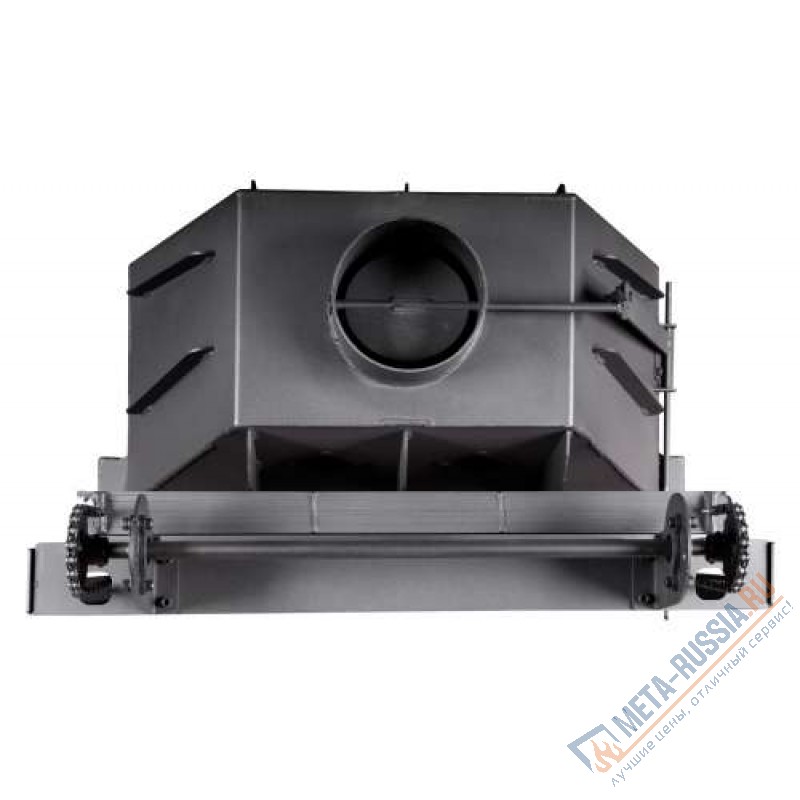 Каминная топка Экокамин Альфа 700 КВ с контргрузом черный шамот TA700-1KB