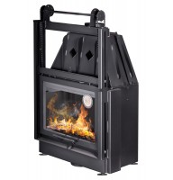 Каминная топка Экокамин Альфа 700 КВ с контргрузом черный шамот TA700-1KB