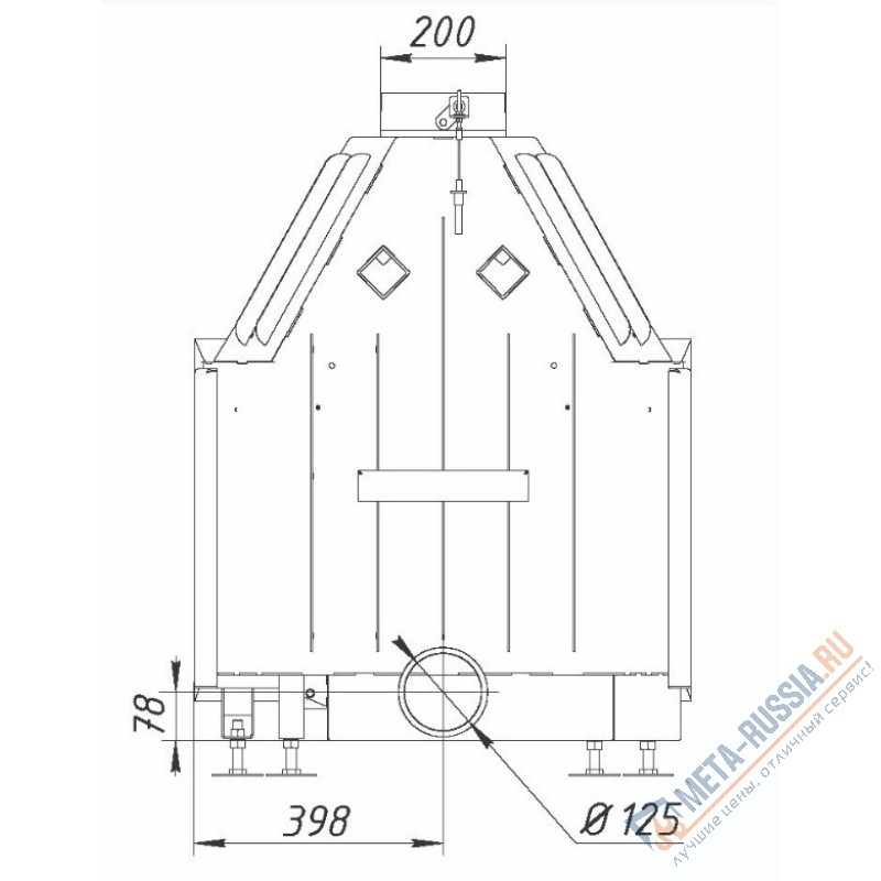 Каминная топка ЭкоКамин Альфа 800B (TA800B)