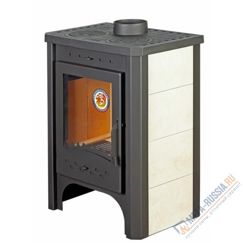 Печь-камин Экокамин Бавария с плитой