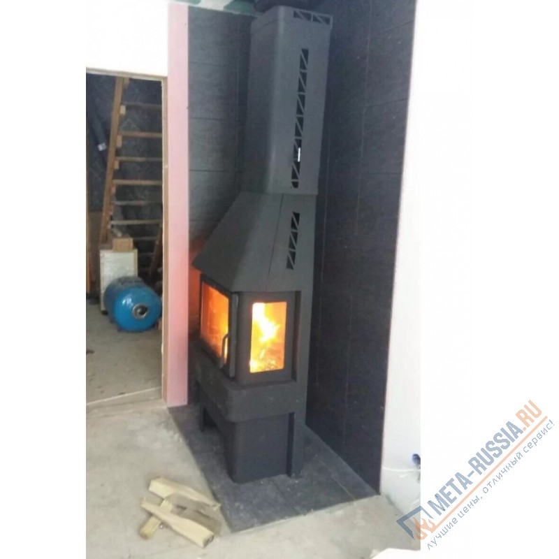 Печь-камин Экокамин Бавария три стекла графит