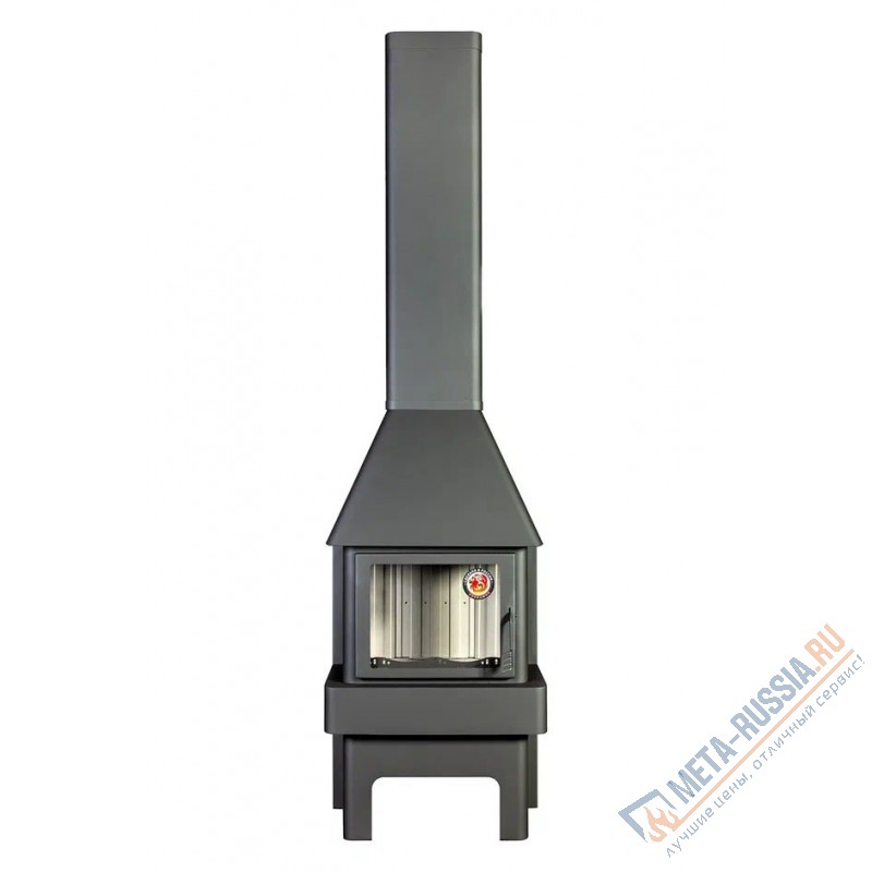 Печь-камин Экокамин Бавария три стекла графит