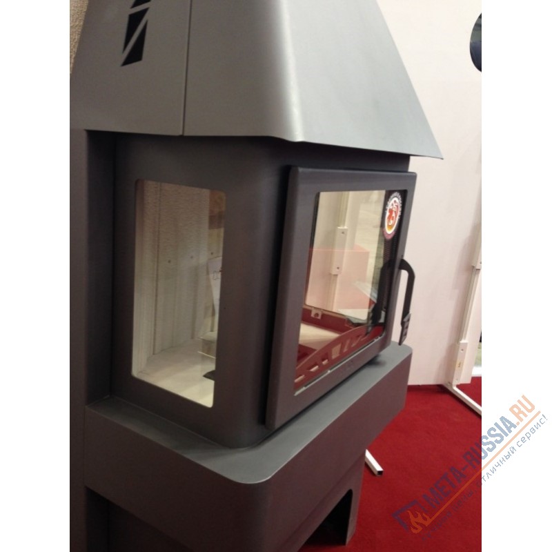 Печь-камин Экокамин Бавария три стекла графит