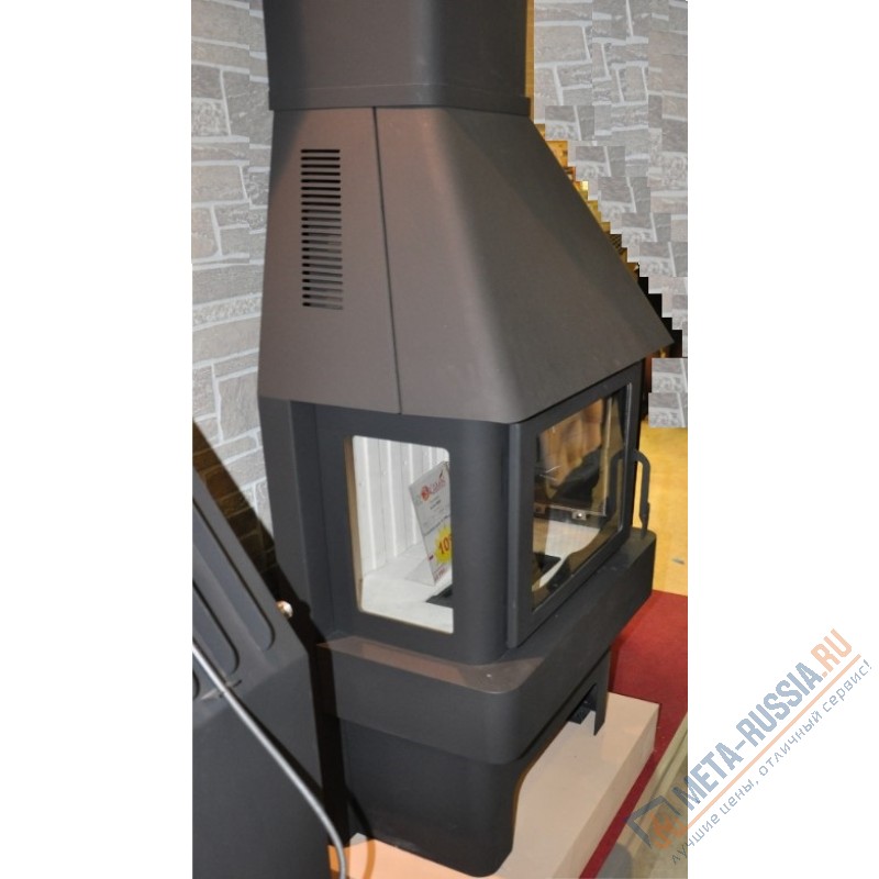 Печь-камин Экокамин Бавария три стекла графит